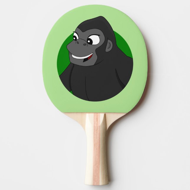 Gorilla Cartoon Ping-Pong Paddle Tischtennis Schläger (Vorderseite)