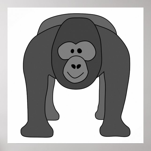 Gorilla Cartoon Poster (Vorne)