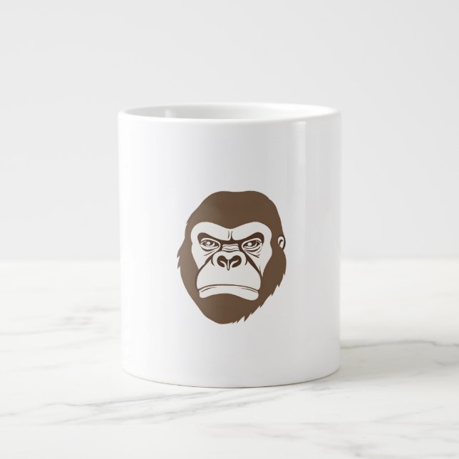 Gorilla Cartoon Zeichnend Jumbo-Tasse (Vorderseite)