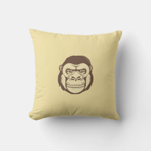Gorilla Cartoon Zeichnend Kissen