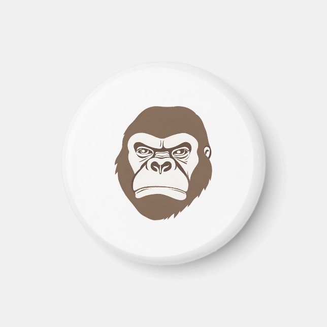 Gorilla Cartoon Zeichnend Magnet (Vorne)