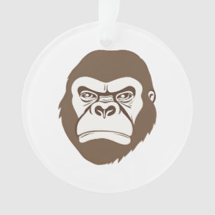 Gorilla Cartoon Zeichnend Ornament