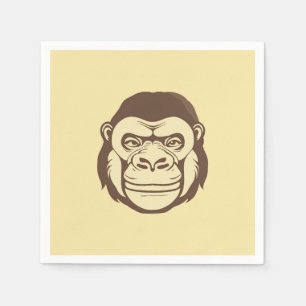 Gorilla Cartoon Zeichnend Serviette