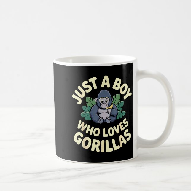 Gorilla Costume For Boys Men Kid Animal Lover Monk Kaffeetasse (Rechts)