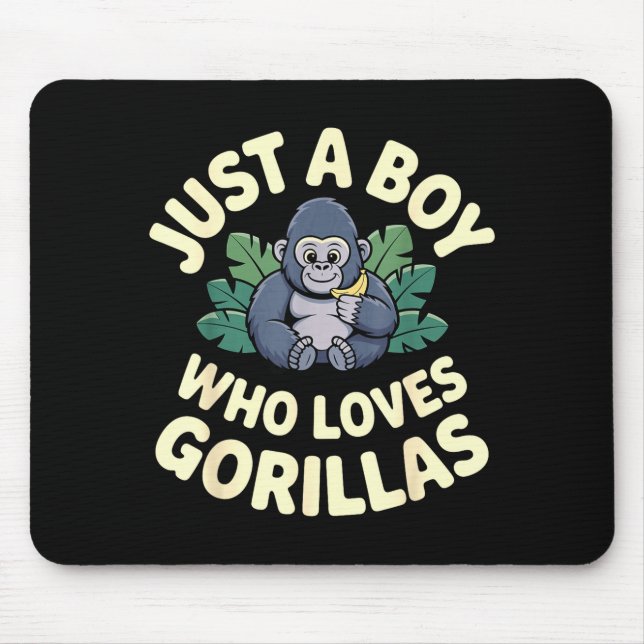 Gorilla Costume For Boys Men Kid Animal Lover Monk Mousepad (Vorne)