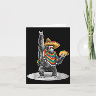 Gorilla, der Taco trägt, lustiger Cinco-de-Mayo-Ju Karte