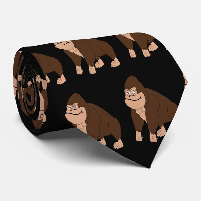 Gorilla Design Krawatte (Gerollt)