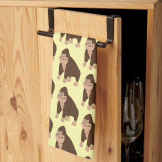 Gorilla-Design mit beliebigem Hintergrundfarbe Geschirrtuch