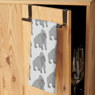 Gorilla-Design mit beliebigem Hintergrundfarbe Geschirrtuch