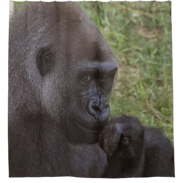 Gorilla Duschvorhang (Vorderseite)