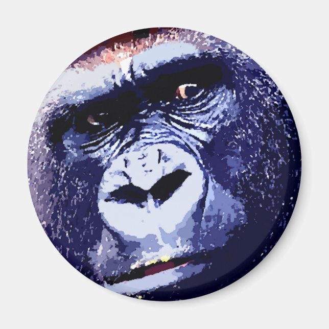 Gorilla Face Magnet (Vorne)
