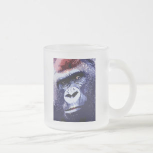 Gorilla Face Pop Art Mattglastasse
