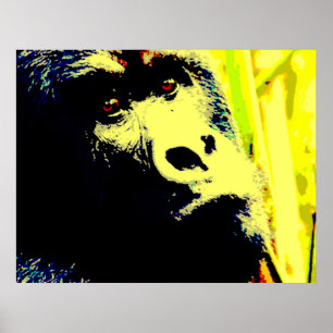Gorilla Face Pop Art Poster Print. Gorilla Posters