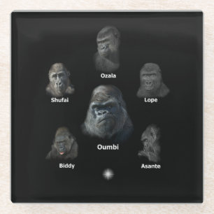 Gorilla Family Glasuntersetzer