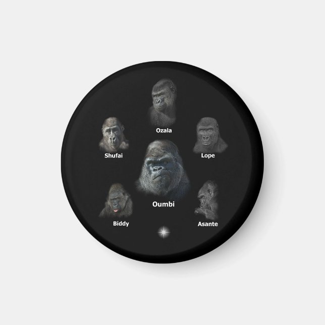 Gorilla Family Magnet (Vorne)