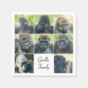 Gorilla Family Serviette