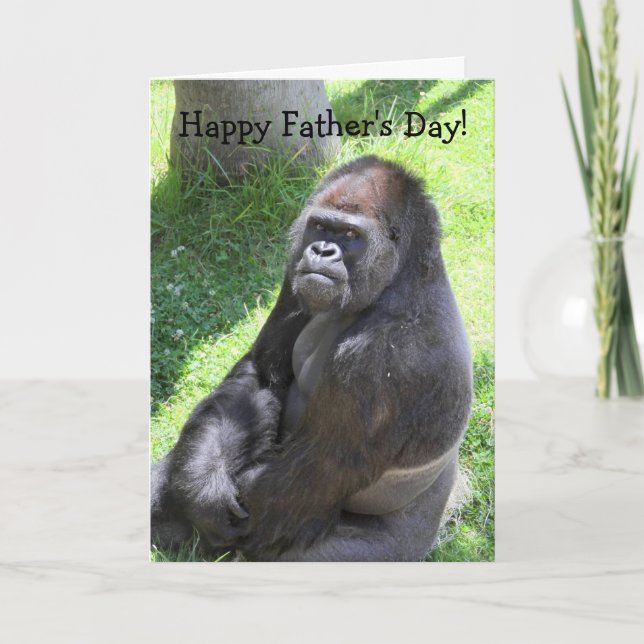 Gorilla Father's Day Card Karte (Vorderseite)
