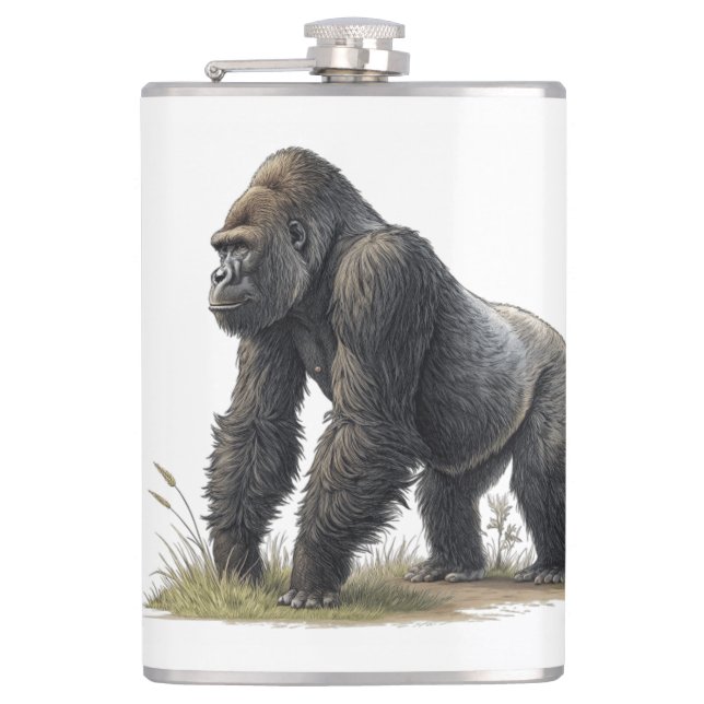Gorilla Flachmann (Vorderseite)