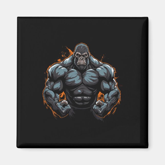 Gorilla Flexing Magnet (Vorne)