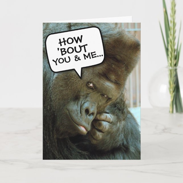 GORILLA FUNNY BIRTHDAY GREETING CARDS KARTE (Vorderseite)