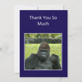 Gorilla-Geburtstagsfeier in freier Wildbahn Dankeskarte