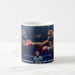 Gorilla gegen Orang-Utan Boxen  Kaffeetasse