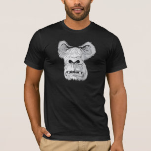 Gorilla-Gesichtsvektor T-Shirt
