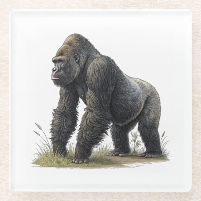 Gorilla Glasuntersetzer (Vorderseite)