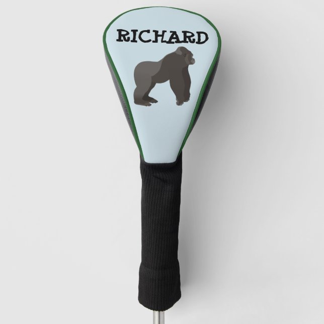 GORILLA GOLF TREIBER DECKEN PERSONALISIERTE FUNNE  HEADCOVER (Vorderseite)