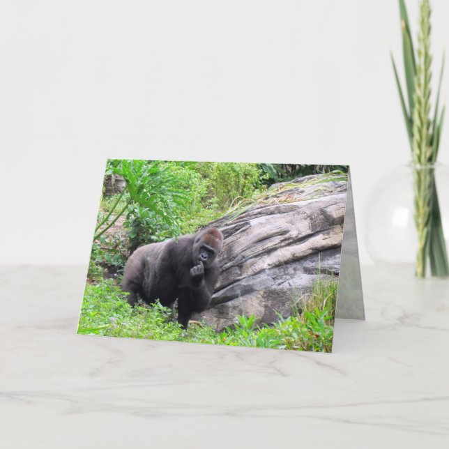 Gorilla Greeting Card Karte (Vorderseite)
