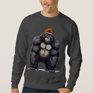 Gorilla im Cartoon-Stil Sweatshirt