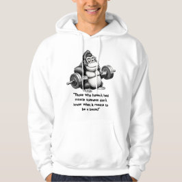 Gorilla im Fitnessraum - Leistungsstarker Spaß Hoodie