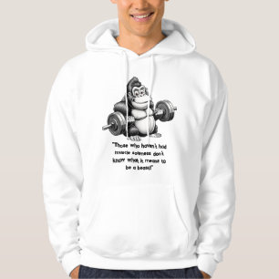 Gorilla im Fitnessraum - Leistungsstarker Spaß Hoodie