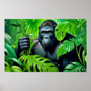 GORILLA IM RAINFORSTEN 6 POSTER
