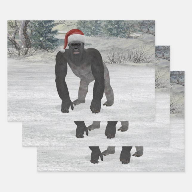 Gorilla im Schnee Geschenkpapier Set (Set)