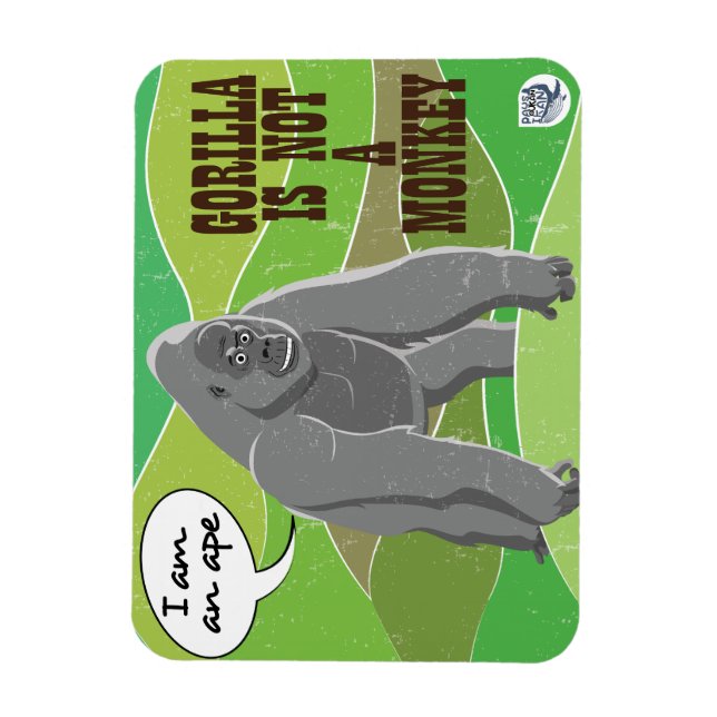 Gorilla ist kein Affe Magnet (Vertikal)