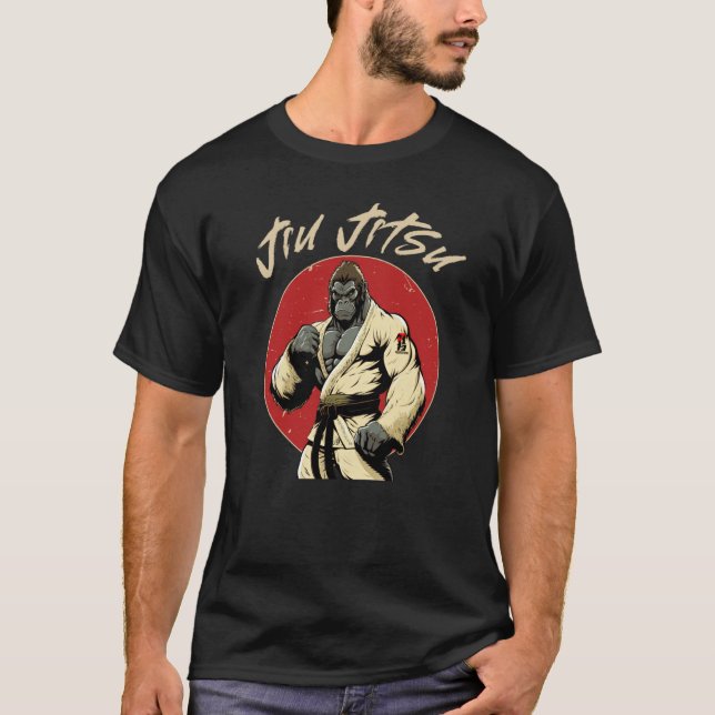 Gorilla Jiu Jitsu und Grappling T-Shirt (Vorderseite)