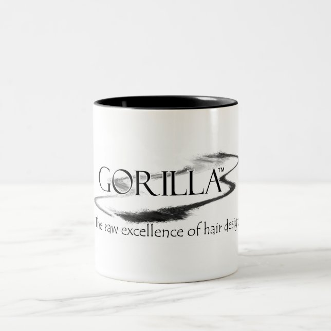 Gorilla-Kaffee-Tasse Zweifarbige Tasse (Mittel)