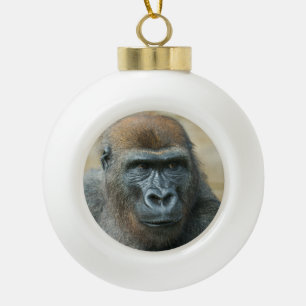 Gorilla Keramik Kugel-Ornament