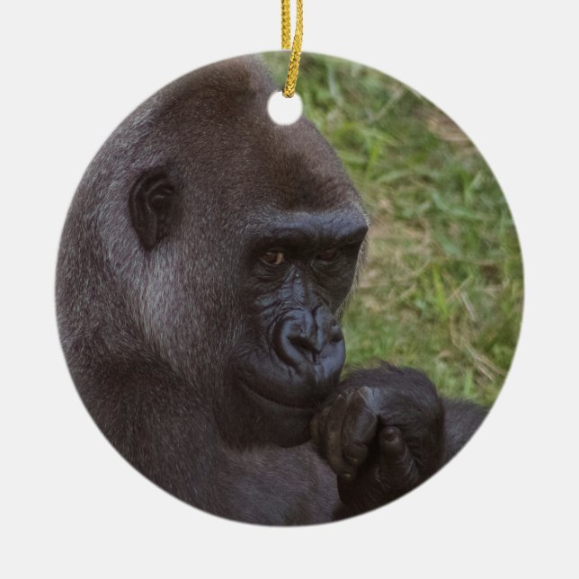 Gorilla Keramik Ornament (Vorne)