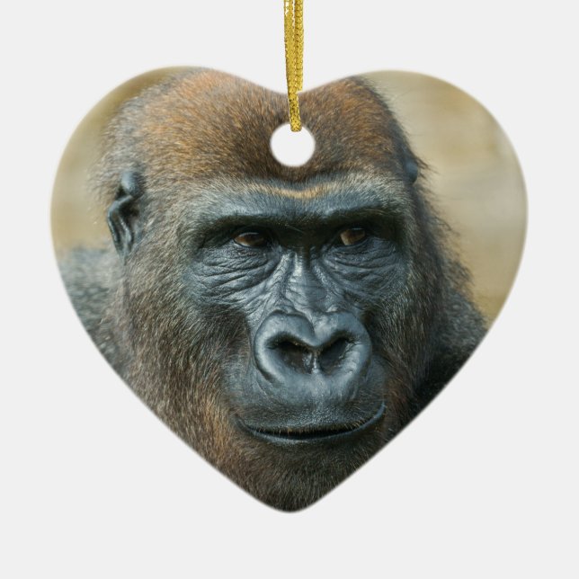 Gorilla Keramik Ornament (Vorne)