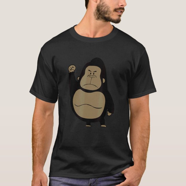 Gorilla King Alpha Ape Wildlife T-Shirt (Vorderseite)