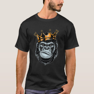 Gorilla-König Alpha Lustiger Affe Wildtiere T-Shirt