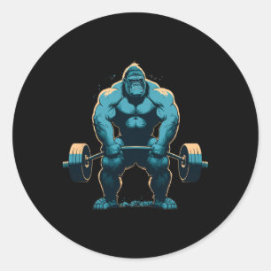 Gorilla-Krafttraining-Gym-Fitness-Todlast-Training Runder Aufkleber