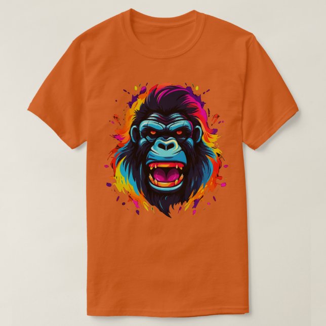 Gorilla Lächelnd T-Shirt (Design vorne)