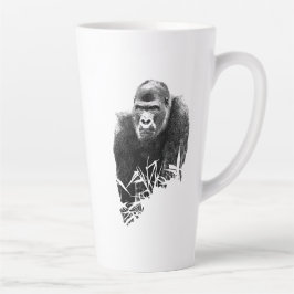 Gorilla Lope Digitale Kontur Kunst Milchtasse