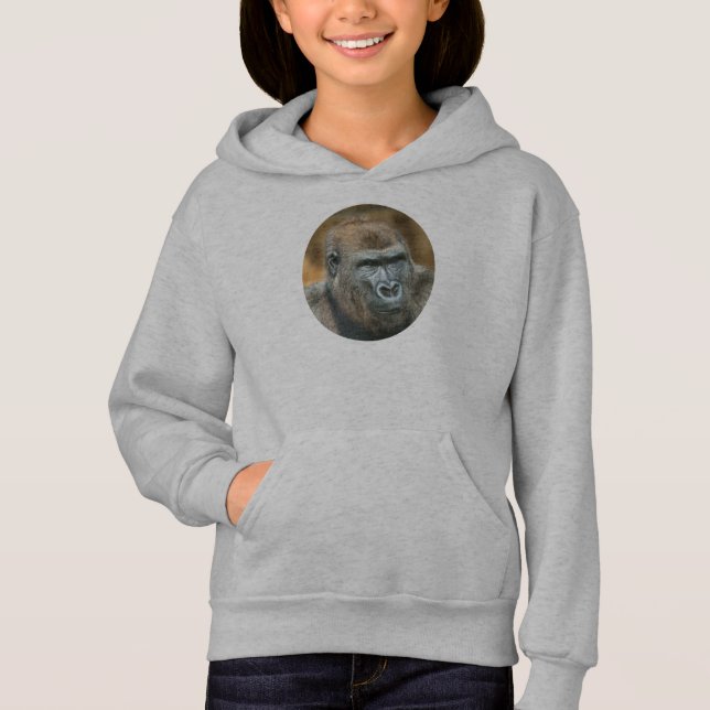 Gorilla Lope (Round Design) Hoodie (Vorderseite)