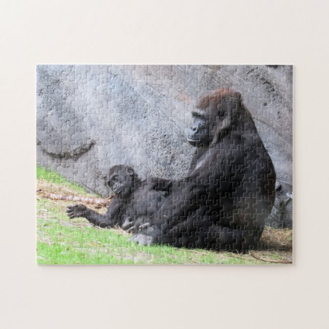 Gorilla Maman et Baby Puzzle (Horizontal)
