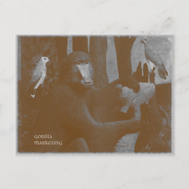 Gorilla Marketing Postkarte (Vorderseite)