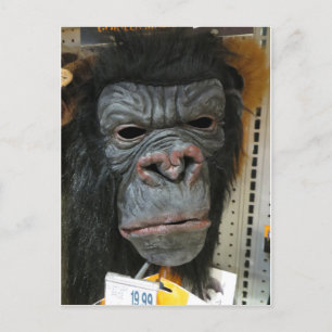 Gorilla Mask Postkarte